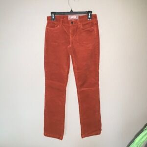 J.crew rust brown‎ orange corduroy pants matchsticks size 27s